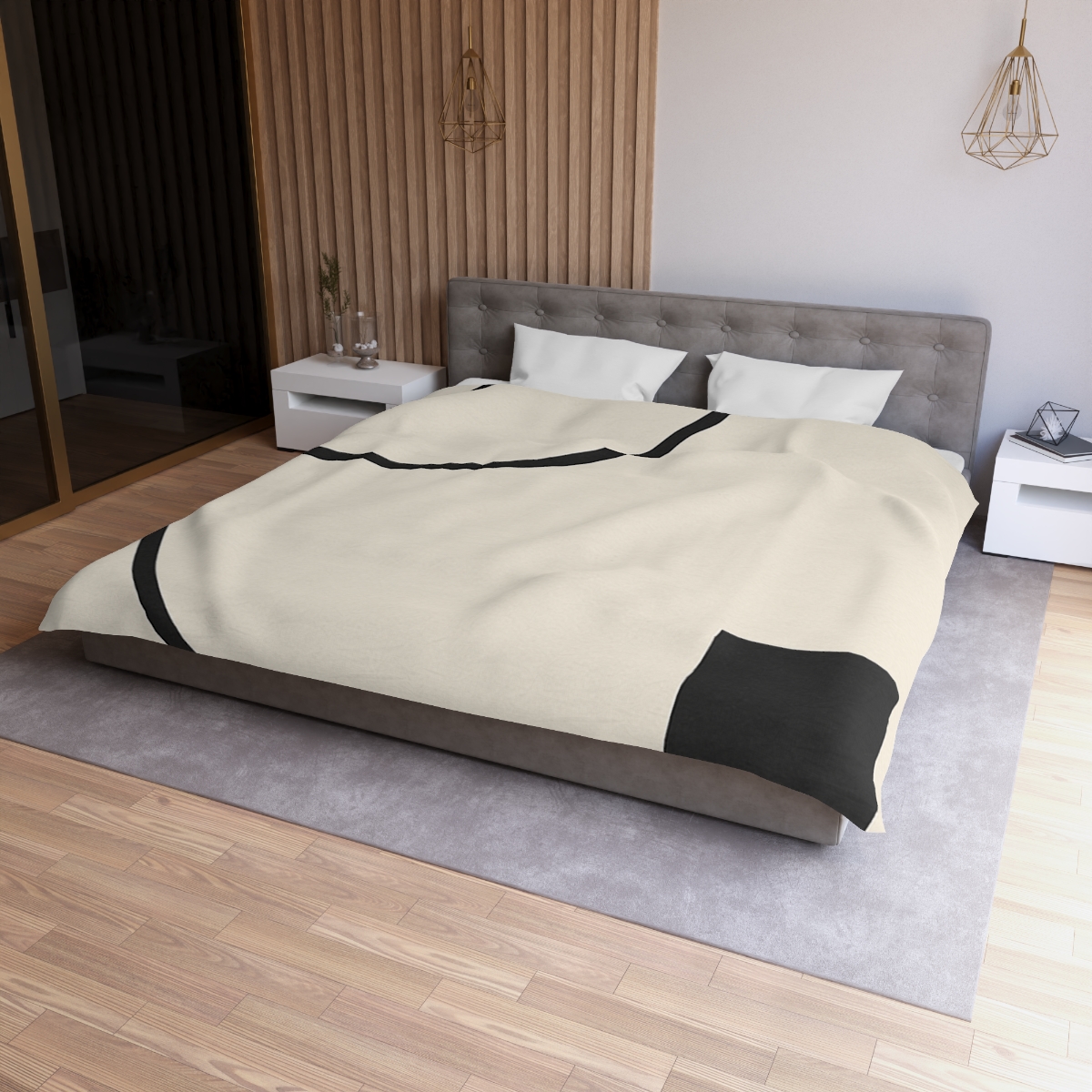 Corner Arc Pause personalized bedding duvets