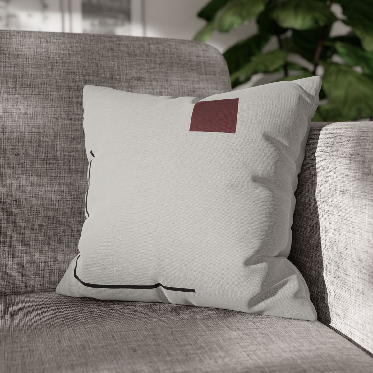 Corner Frame With Floating Square trendy patterned pillow cases