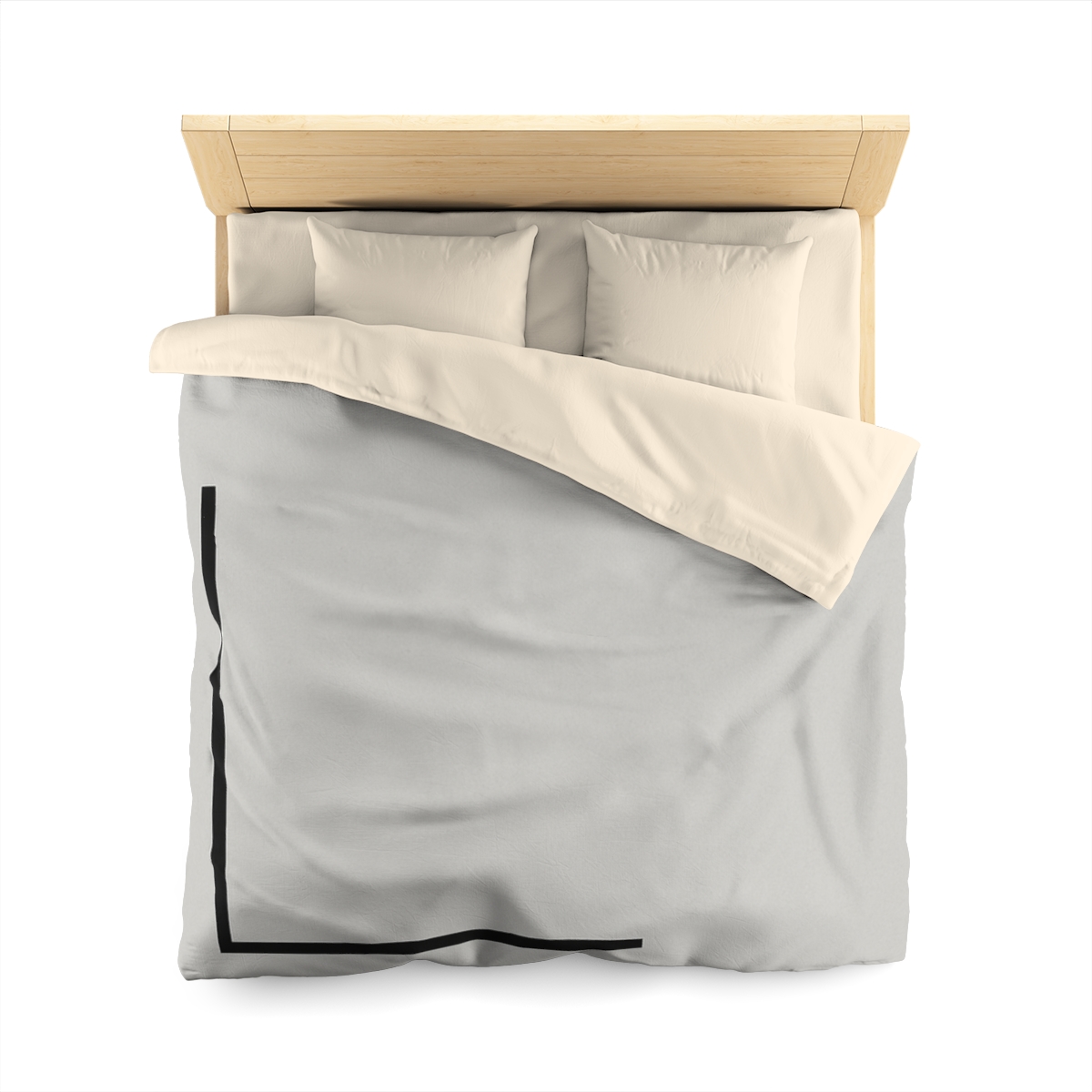 Corner Frame With Floating Square personalized bedding duvets