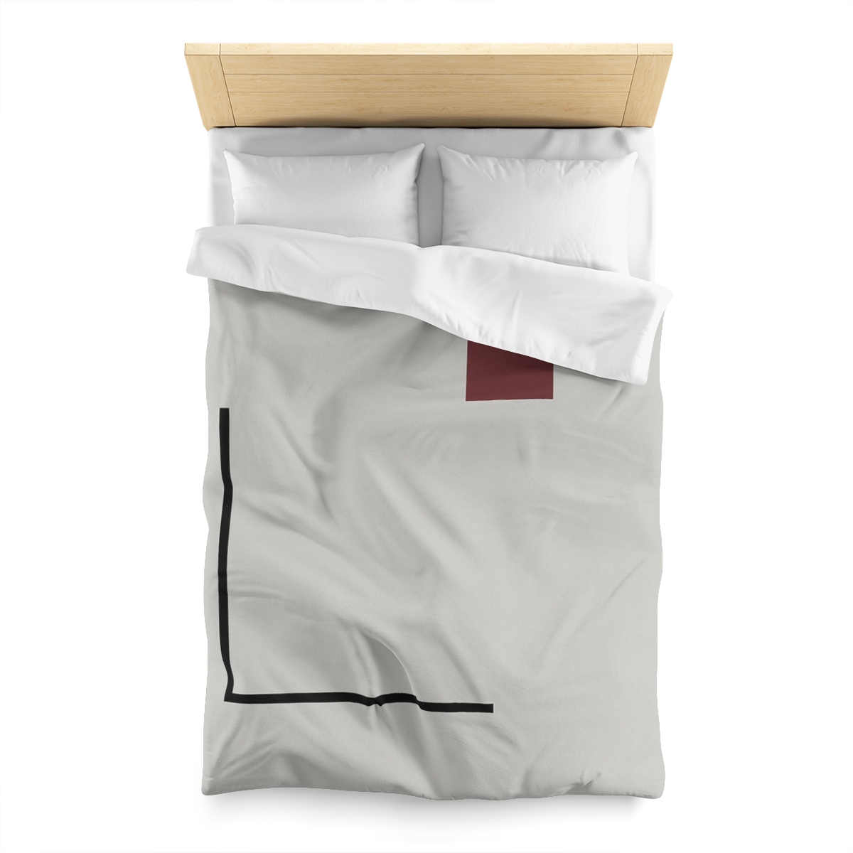 Corner Frame With Floating Square personalized bedding duvets