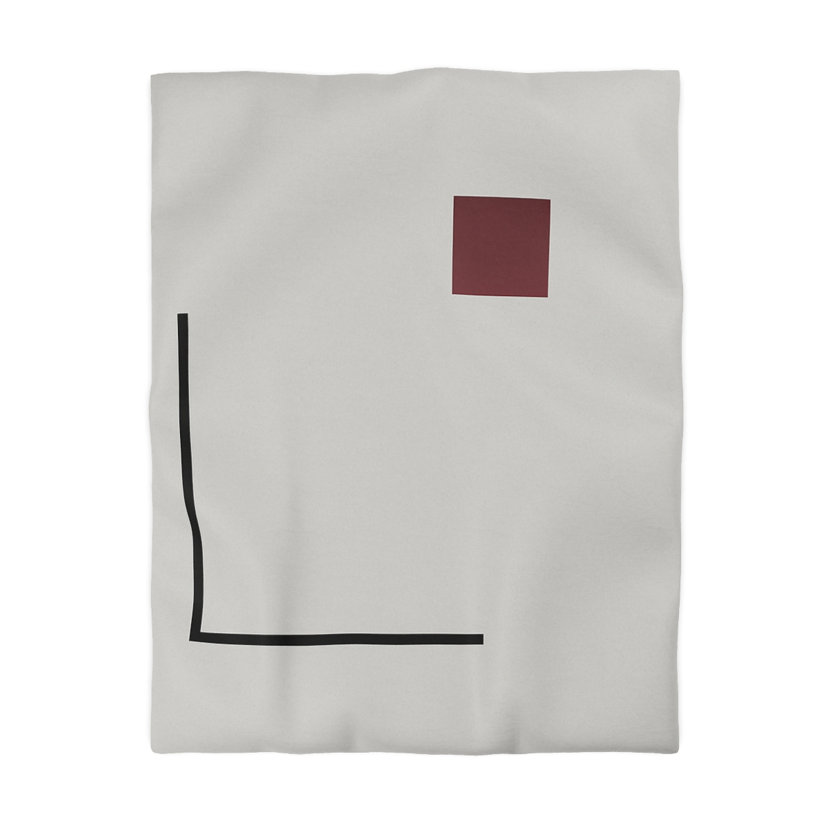 Corner Frame With Floating Square personalized bedding duvets