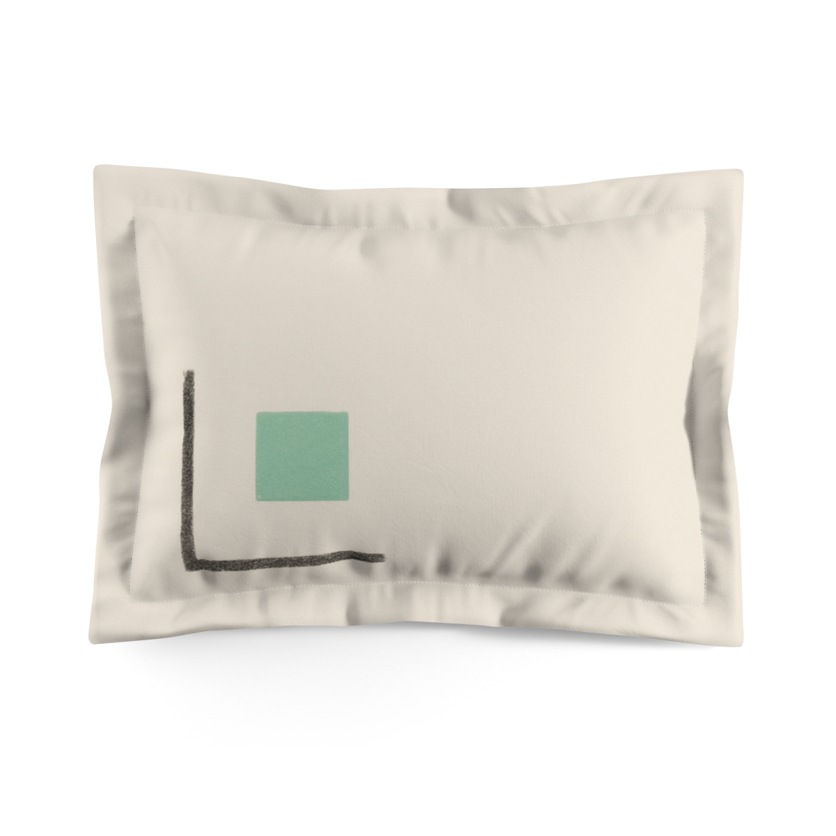 Corner Frame With Offset Square soft plush pillows