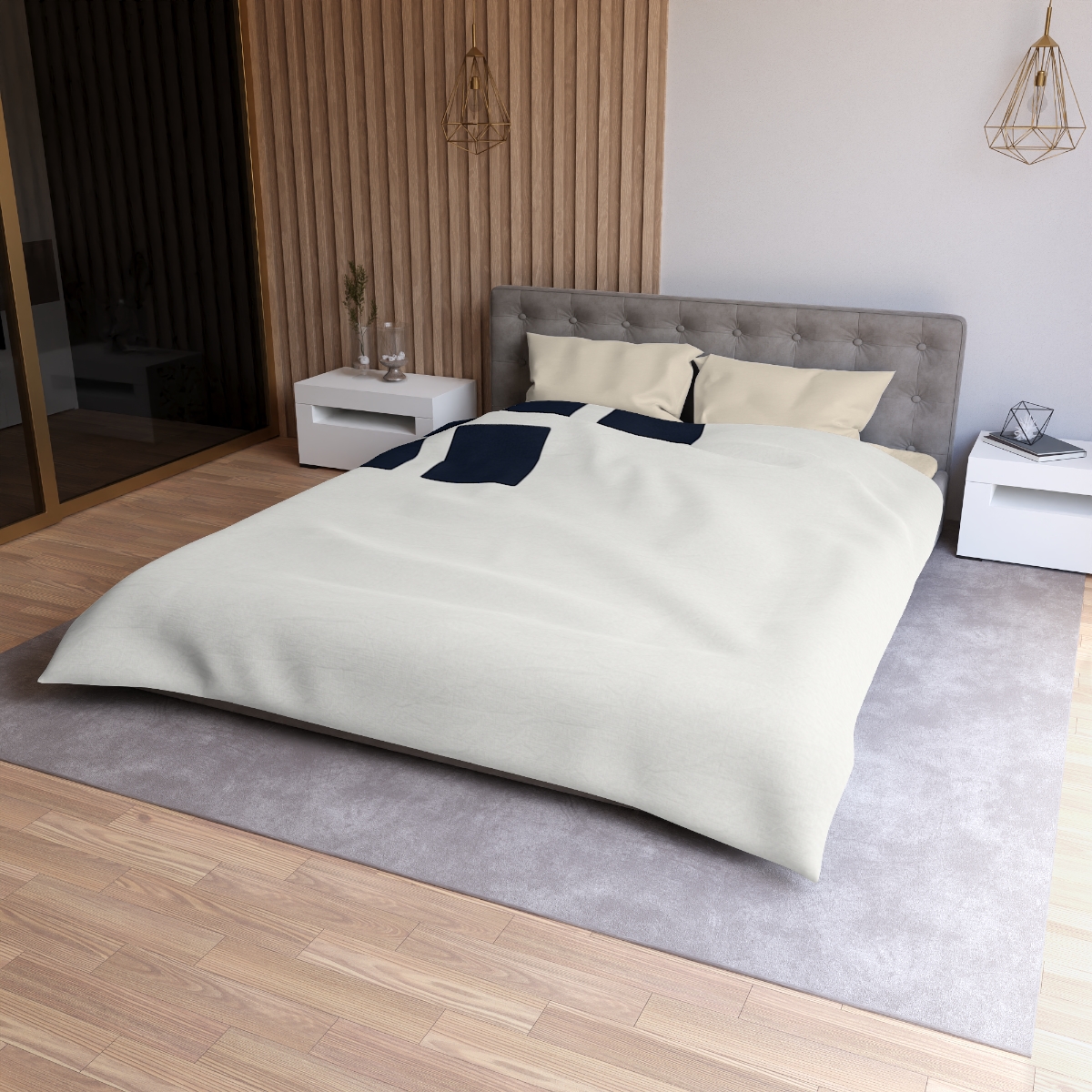 Corner Grid With Missing Star soft comforter duvets