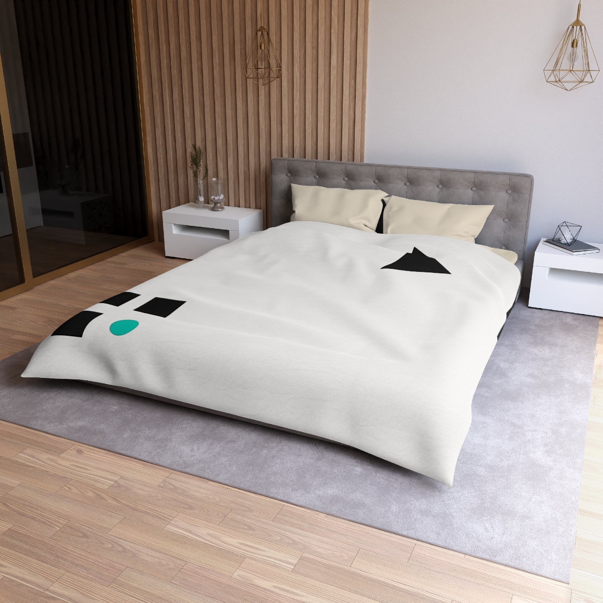 Corner Triad And Missing Cell Grid trendy bedroom duvets