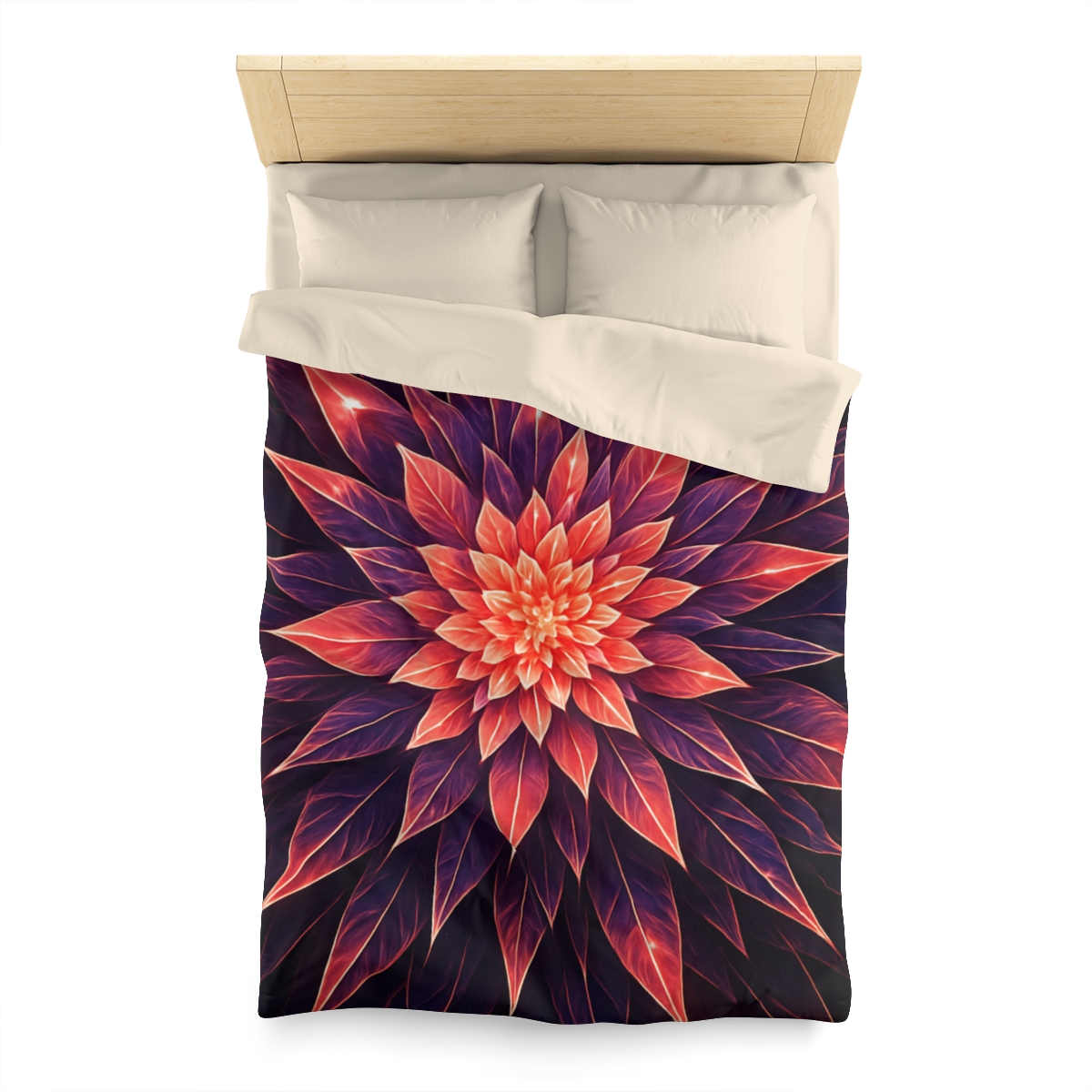 Cosmic Bloom Fractal personalized bedding duvets