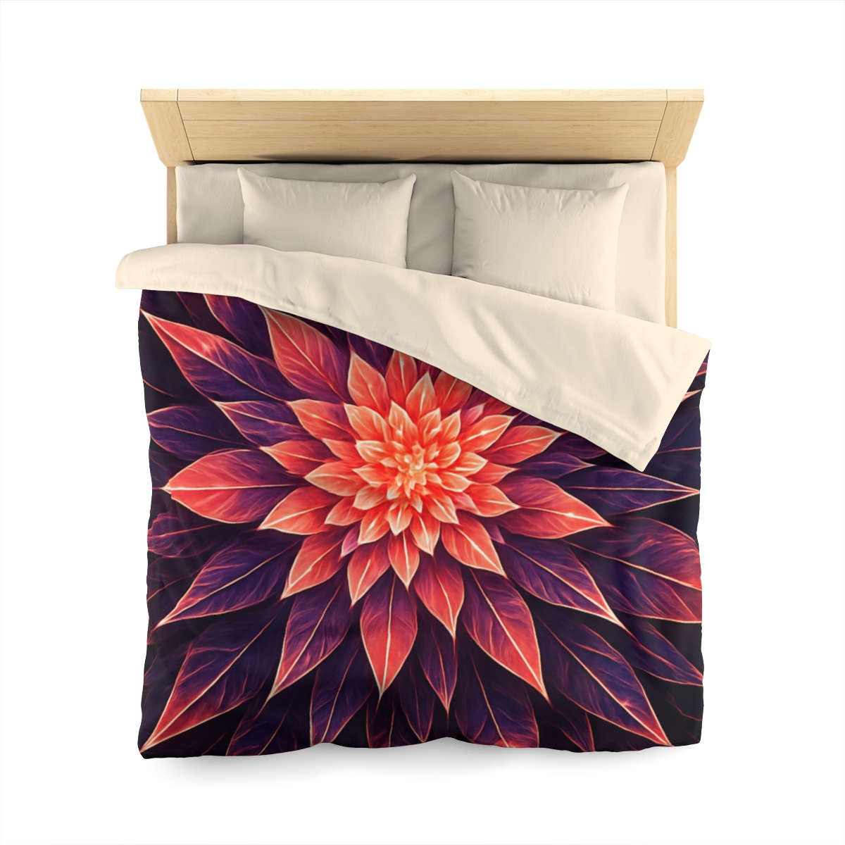 Cosmic Bloom Fractal personalized bedding duvets