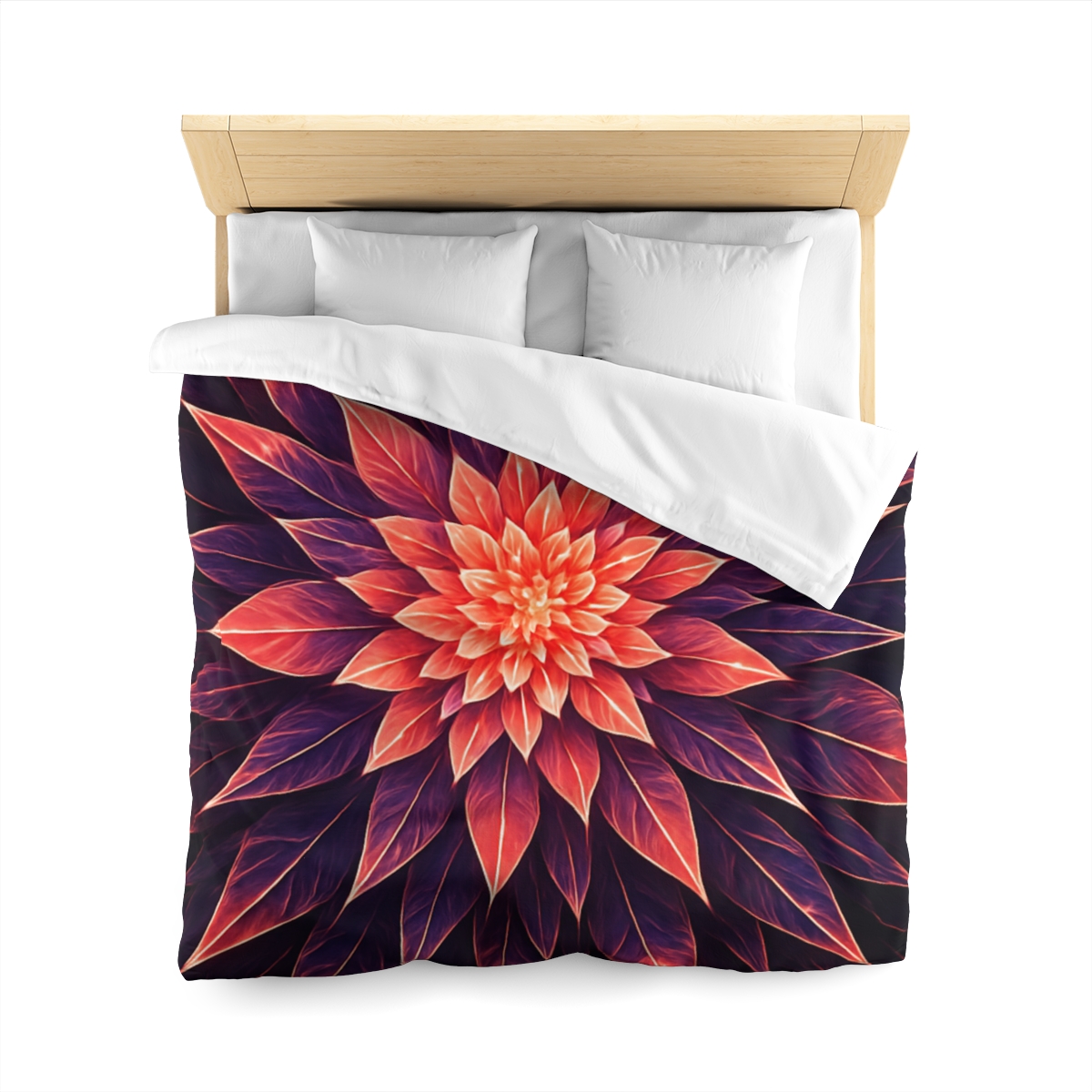 Cosmic Bloom Fractal personalized bedding duvets