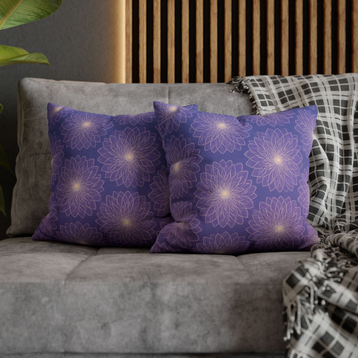 Cosmic Blossom Lattice designer print pillow cases
