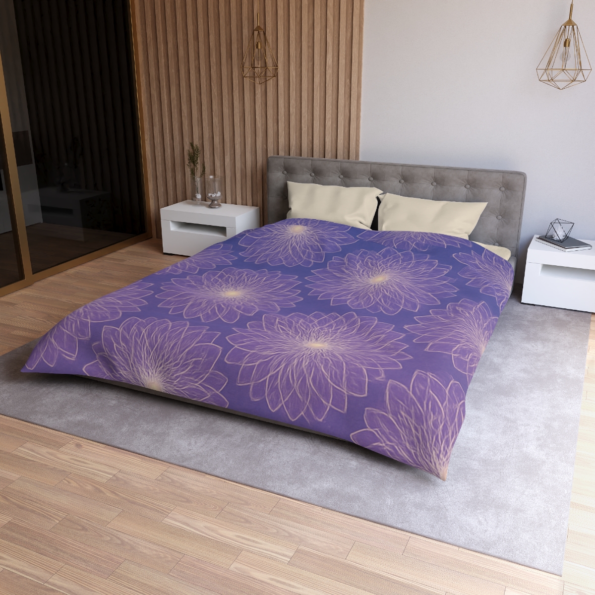 Cosmic Blossom Lattice duvets for gifts