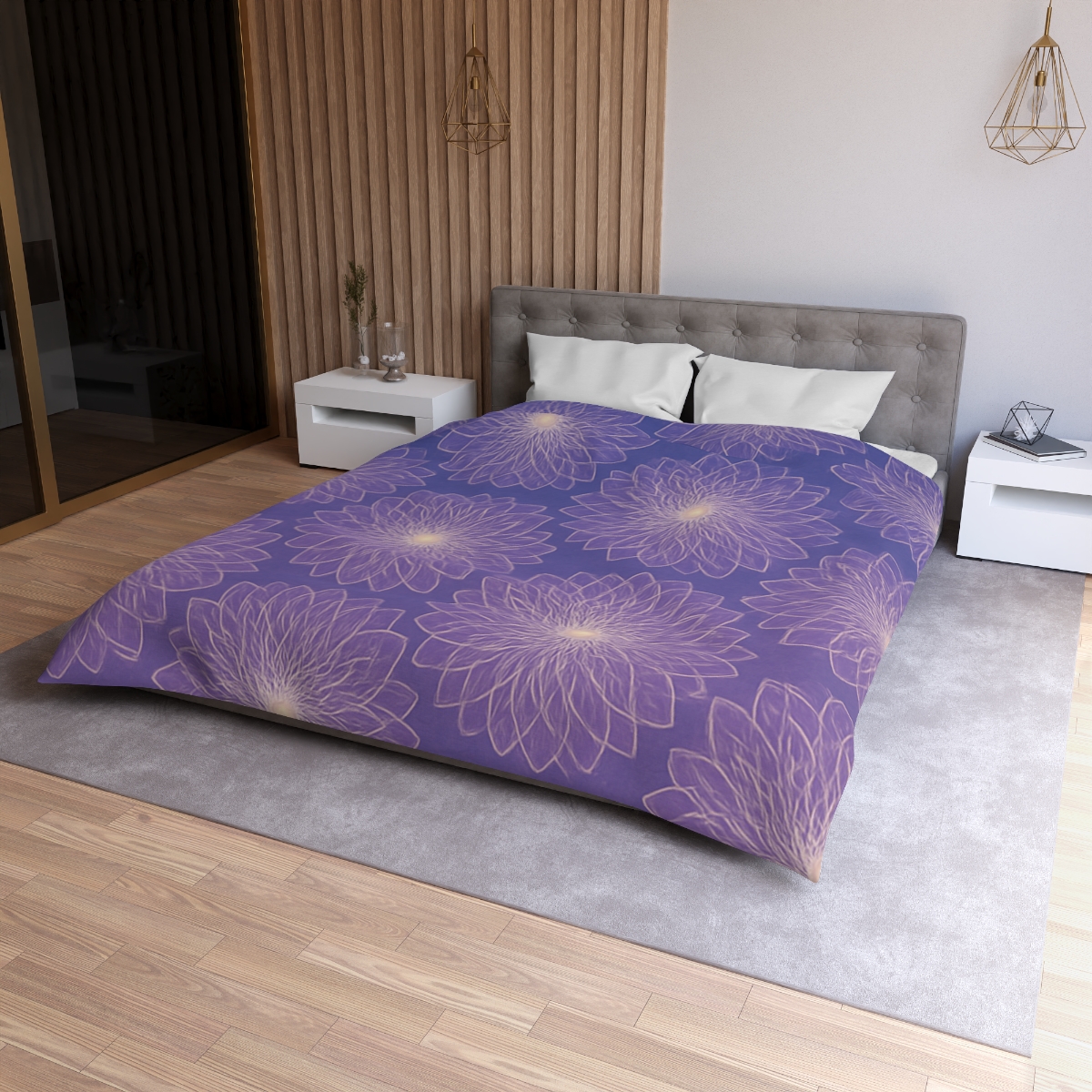 Cosmic Blossom Lattice duvets for gifts