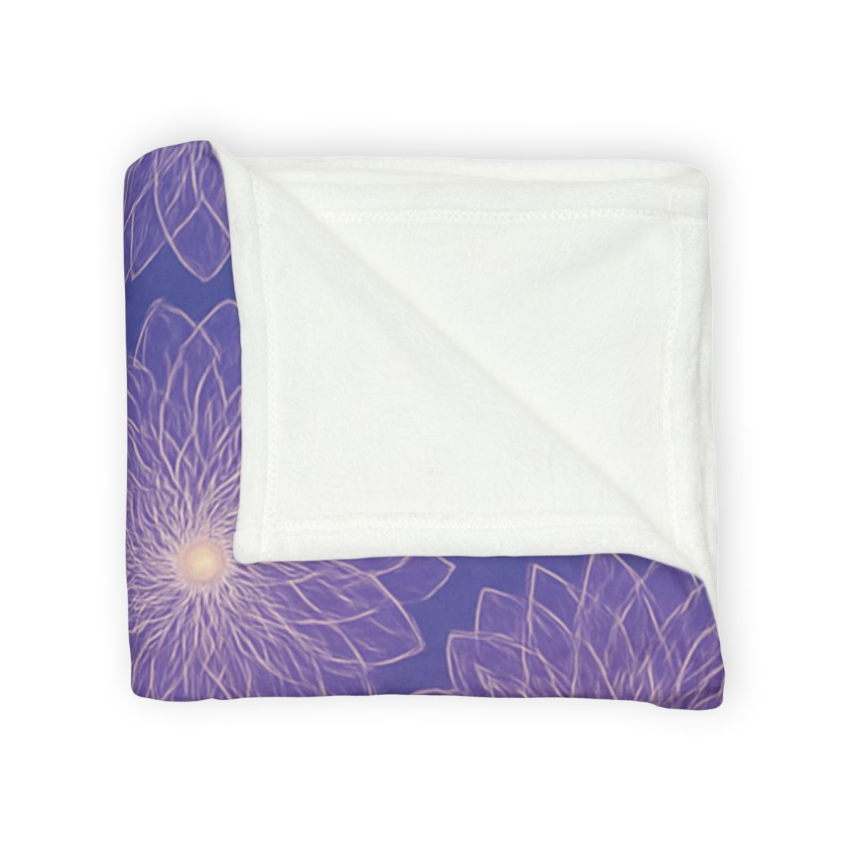Cosmic Blossom Lattice soft fleece blankets