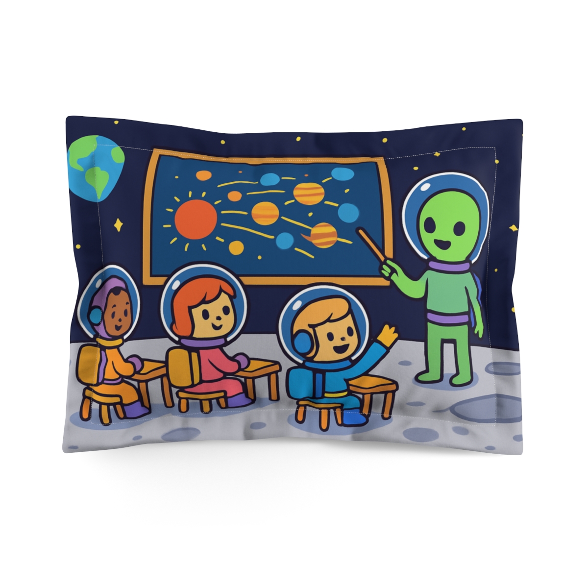 Cosmic Classroom On The Moon comfortable bed pillows