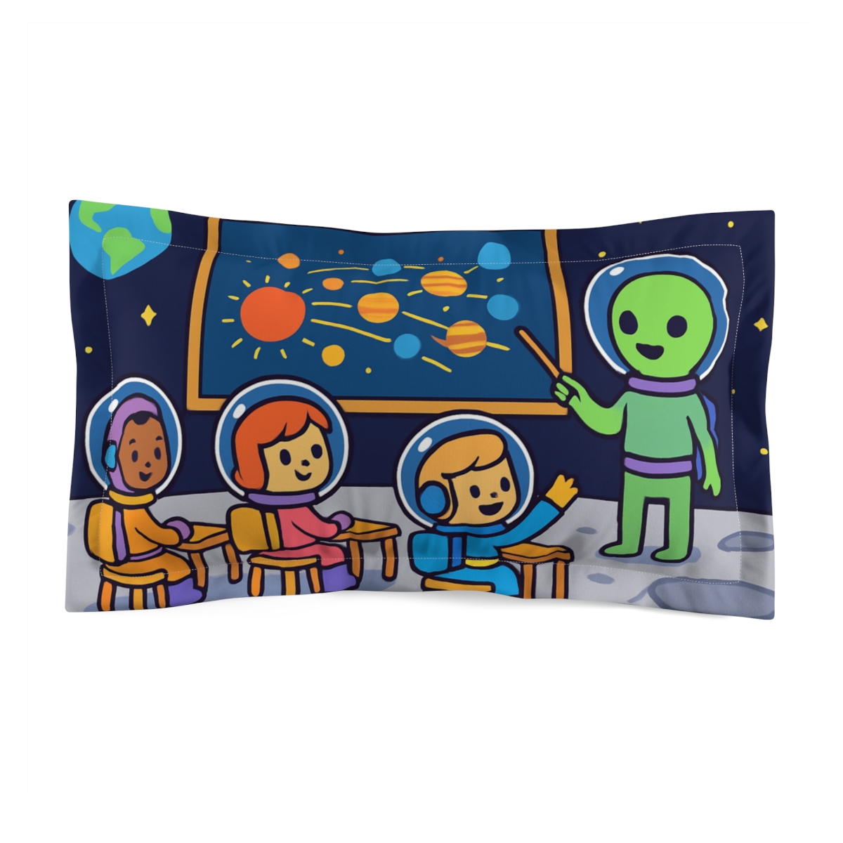 Cosmic Classroom On The Moon comfortable bed pillows