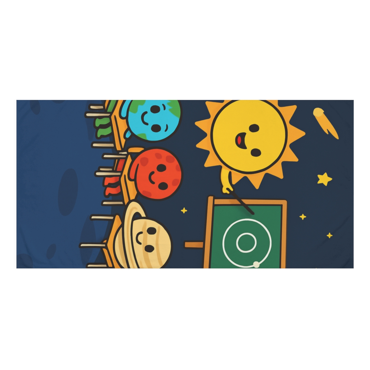 Cosmic Classroom With Planet Pals custom towels
