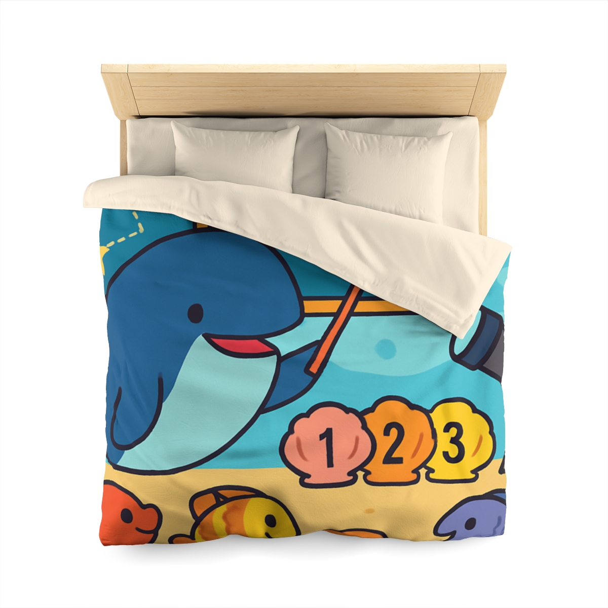 Cosmic Coral Classroom unique patterned duvets