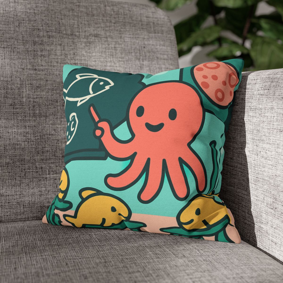 Cosmic Coral Classroom trendy patterned pillow cases