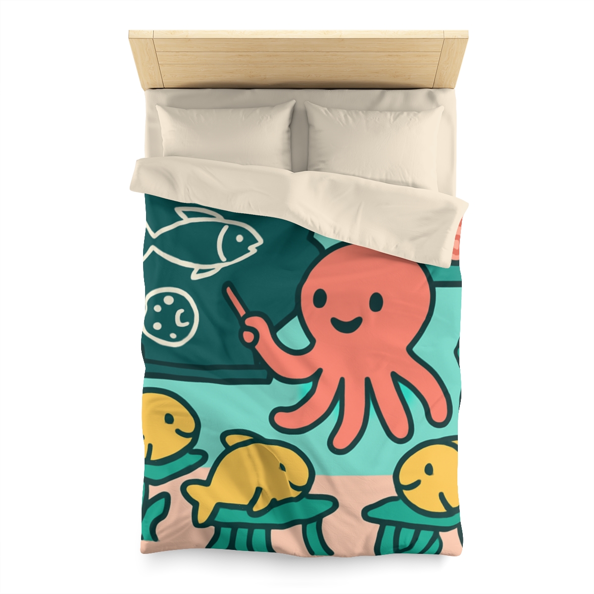 Cosmic Coral Classroom custom duvets