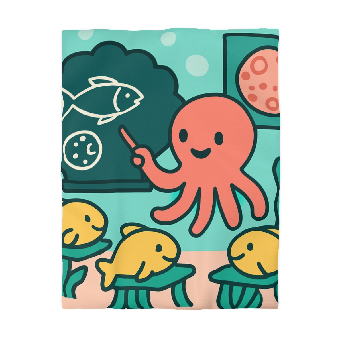 Cosmic Coral Classroom custom duvets