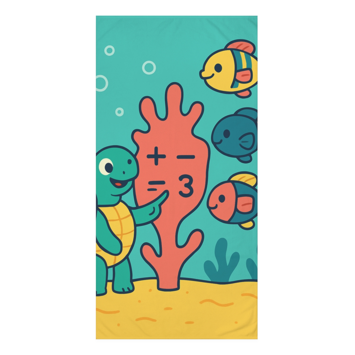 Cosmic Coral Classroom trendy hand towels