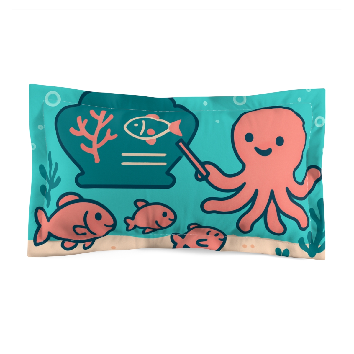 Cosmic Coral Classroom trendy accent pillows