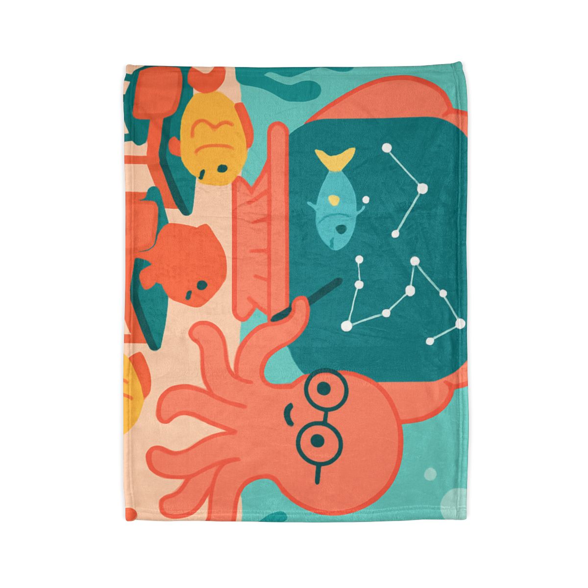 Cosmic Coral Classroom designer printed blankets