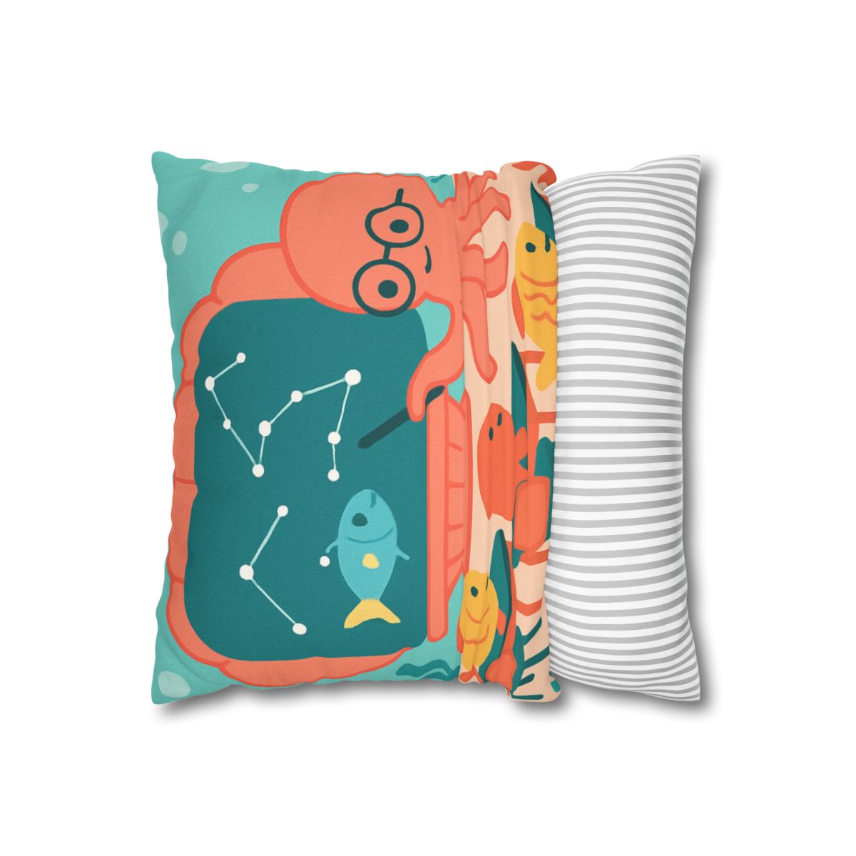 Cosmic Coral Classroom soft cotton pillow cases