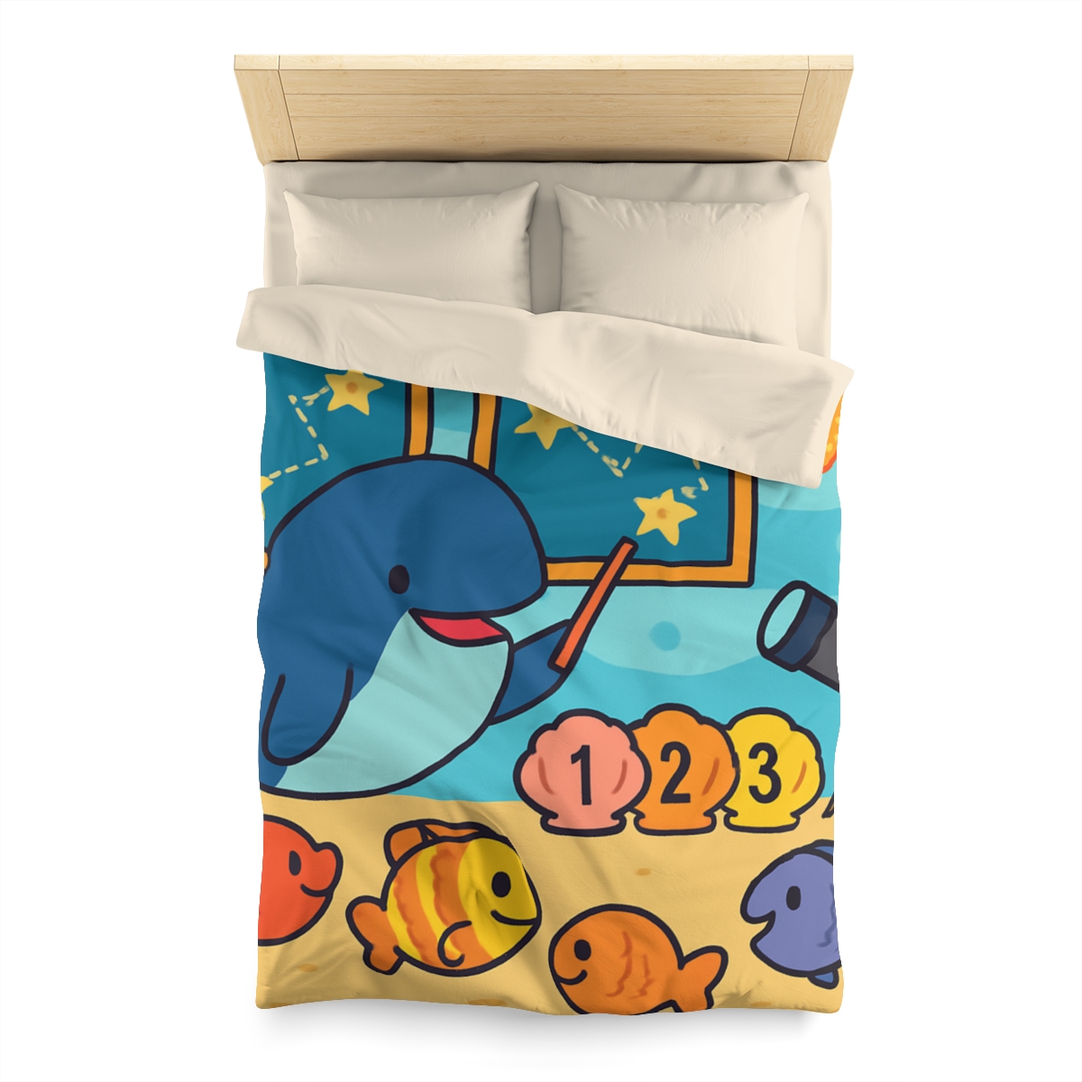 Cosmic Coral Classroom unique patterned duvets