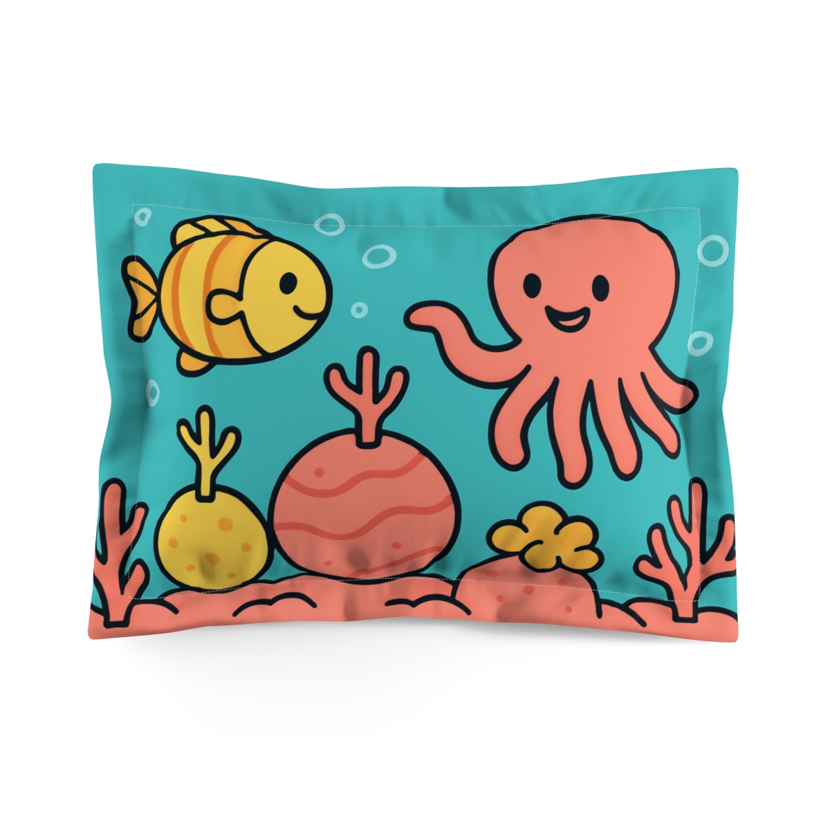 Cosmic Coral Reef designer printed pillows