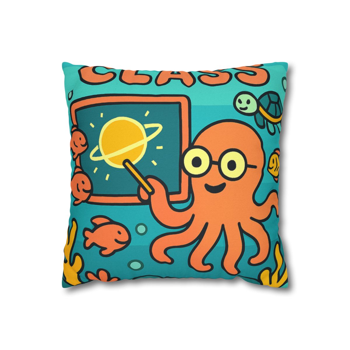 Cosmic Coral Reef Classroom trendy patterned pillow cases