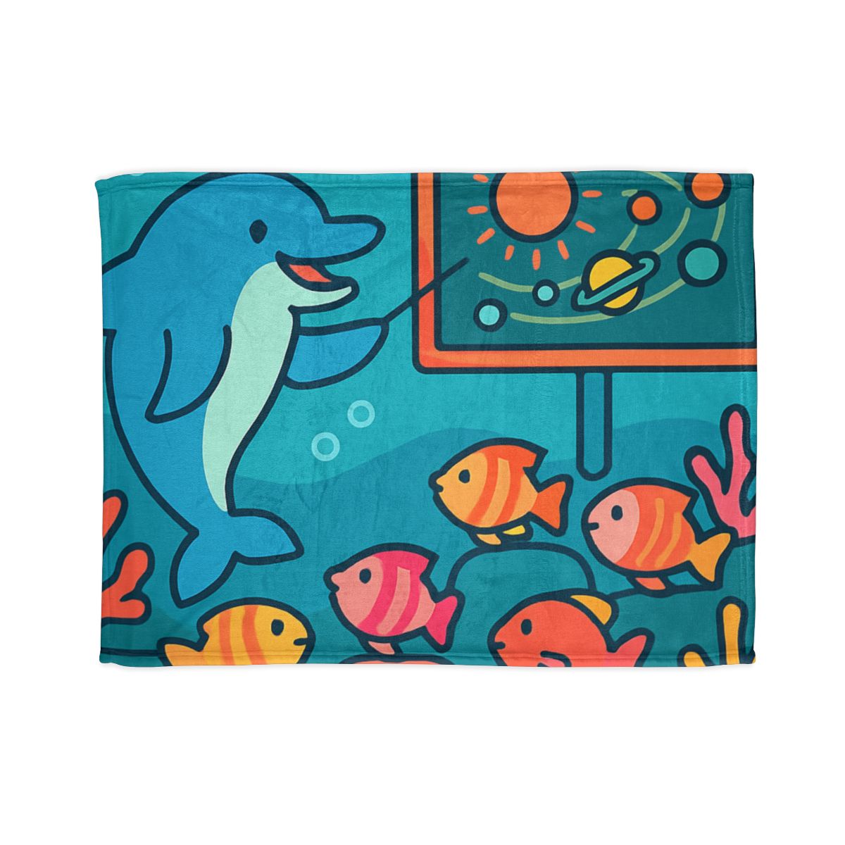 Cosmic Coral Reef Classroom decorative home blankets