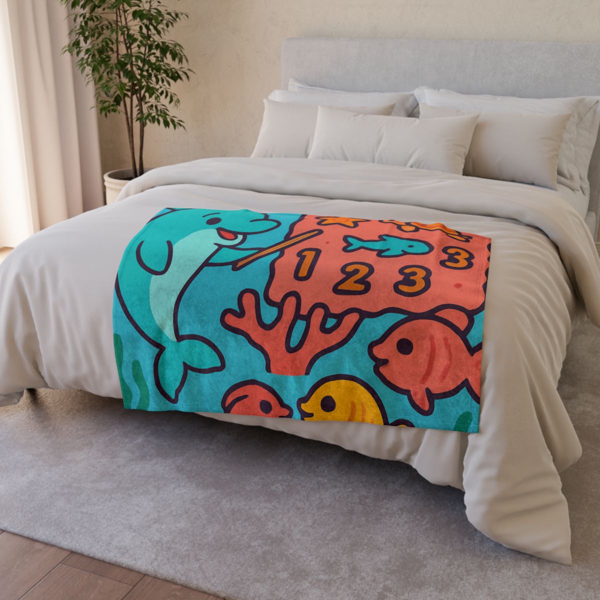Cosmic Coral Reef Classroom unique gift blanketscustom blankets