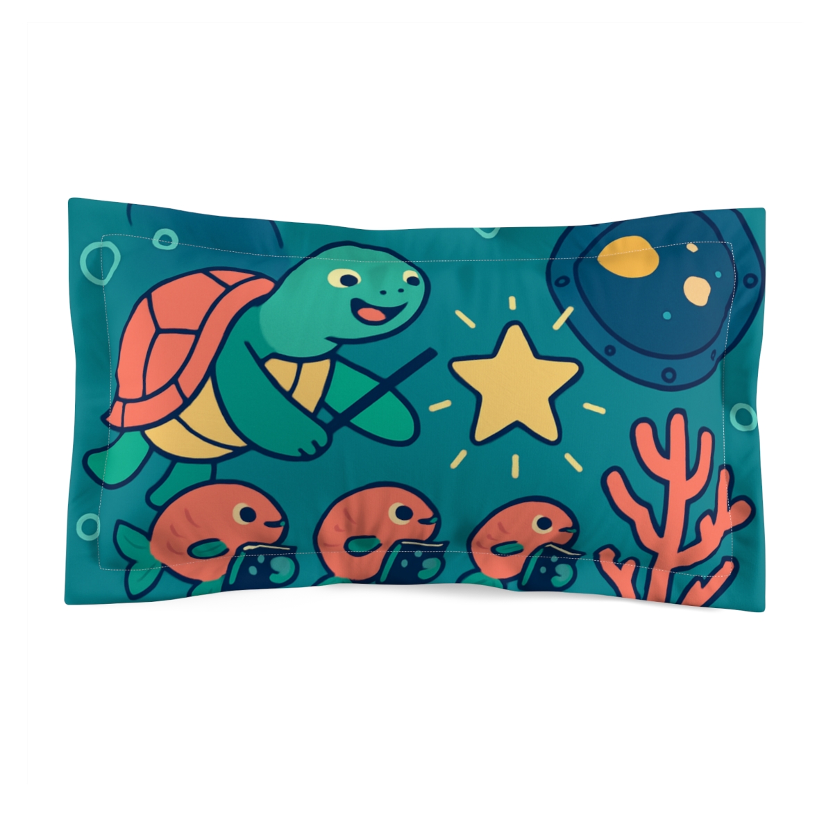 Cosmic Coral Reef Classroom trendy accent pillows