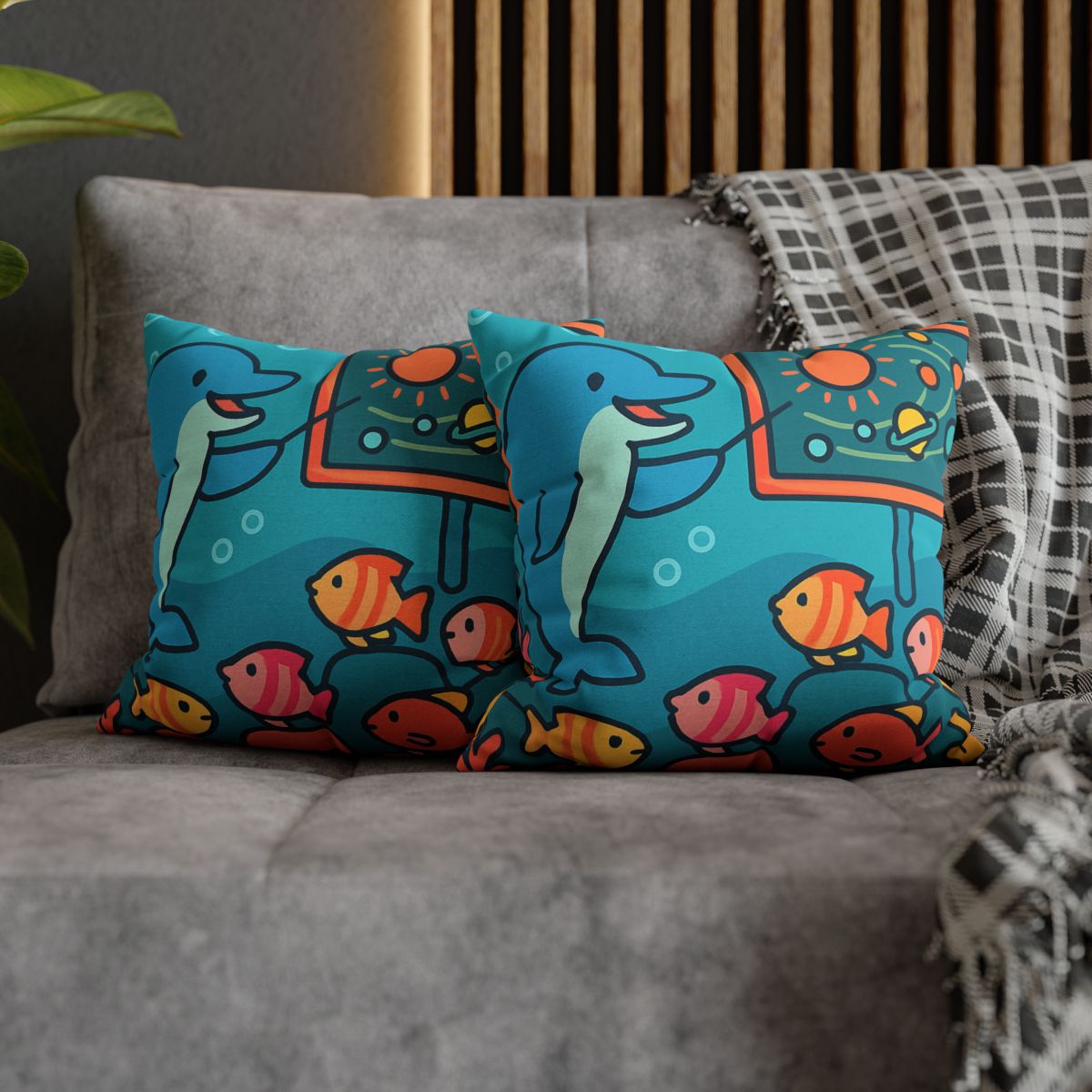 Cosmic Coral Reef Classroom personalized pillow covers