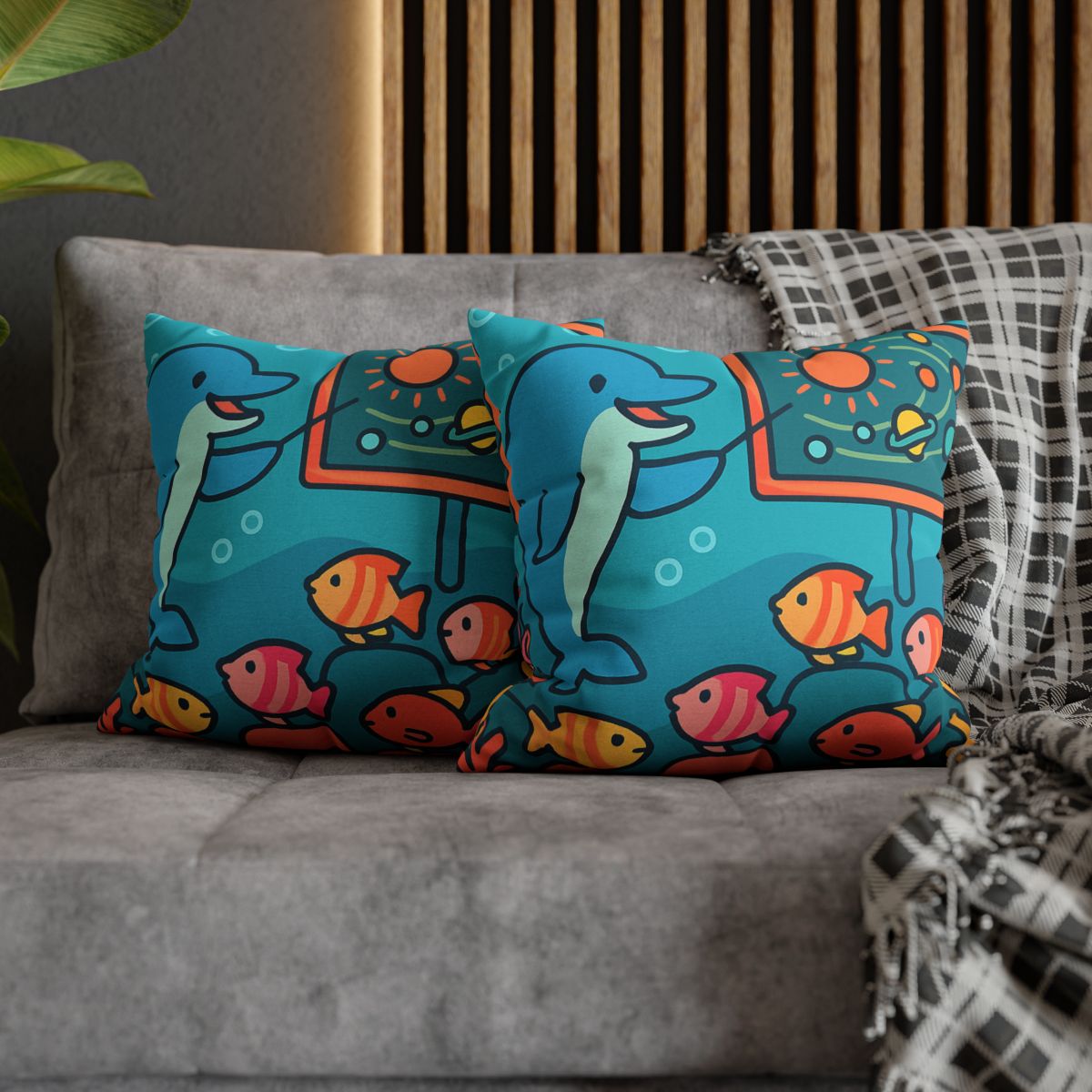 Cosmic Coral Reef Classroom personalized pillow covers