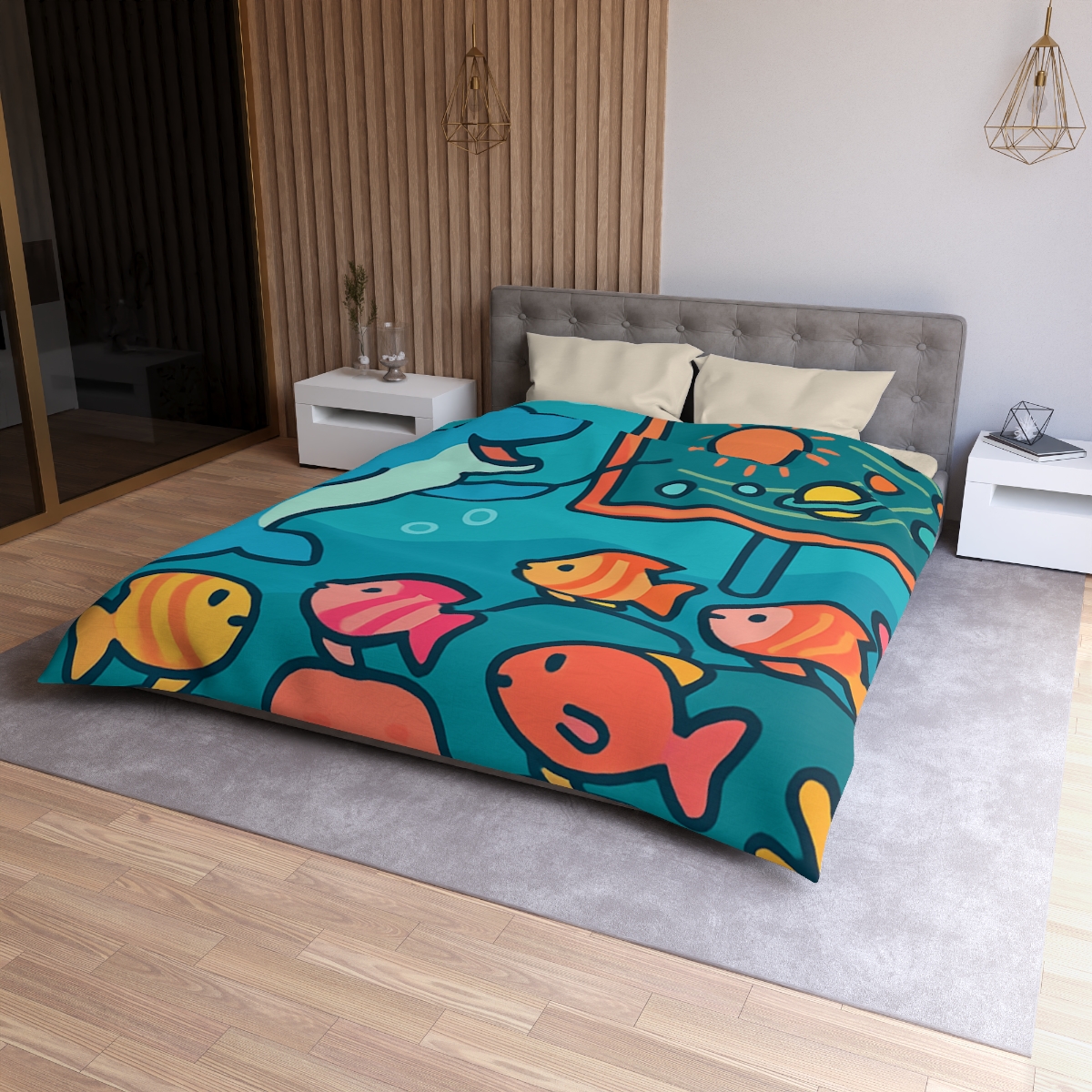 Cosmic Coral Reef Classroom trendy bedroom duvets