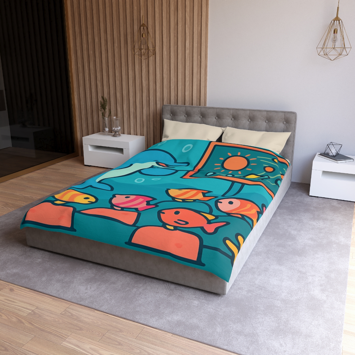 Cosmic Coral Reef Classroom trendy bedroom duvets