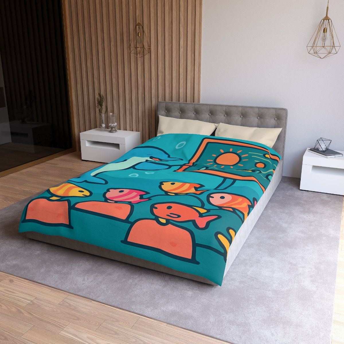 Cosmic Coral Reef Classroom trendy bedroom duvets