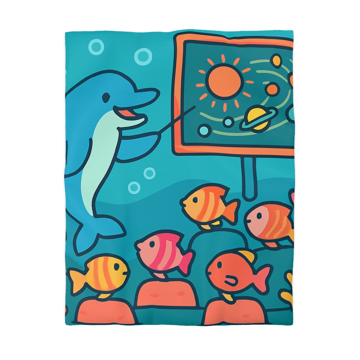 Cosmic Coral Reef Classroom trendy bedroom duvets