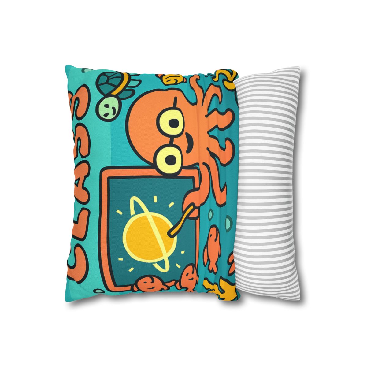 Cosmic Coral Reef Classroom trendy patterned pillow cases
