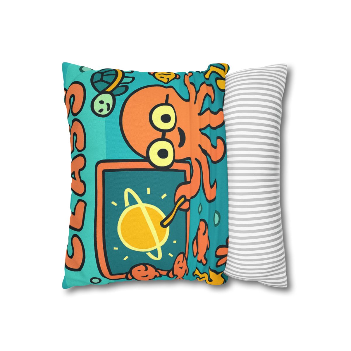 Cosmic Coral Reef Classroom trendy patterned pillow cases
