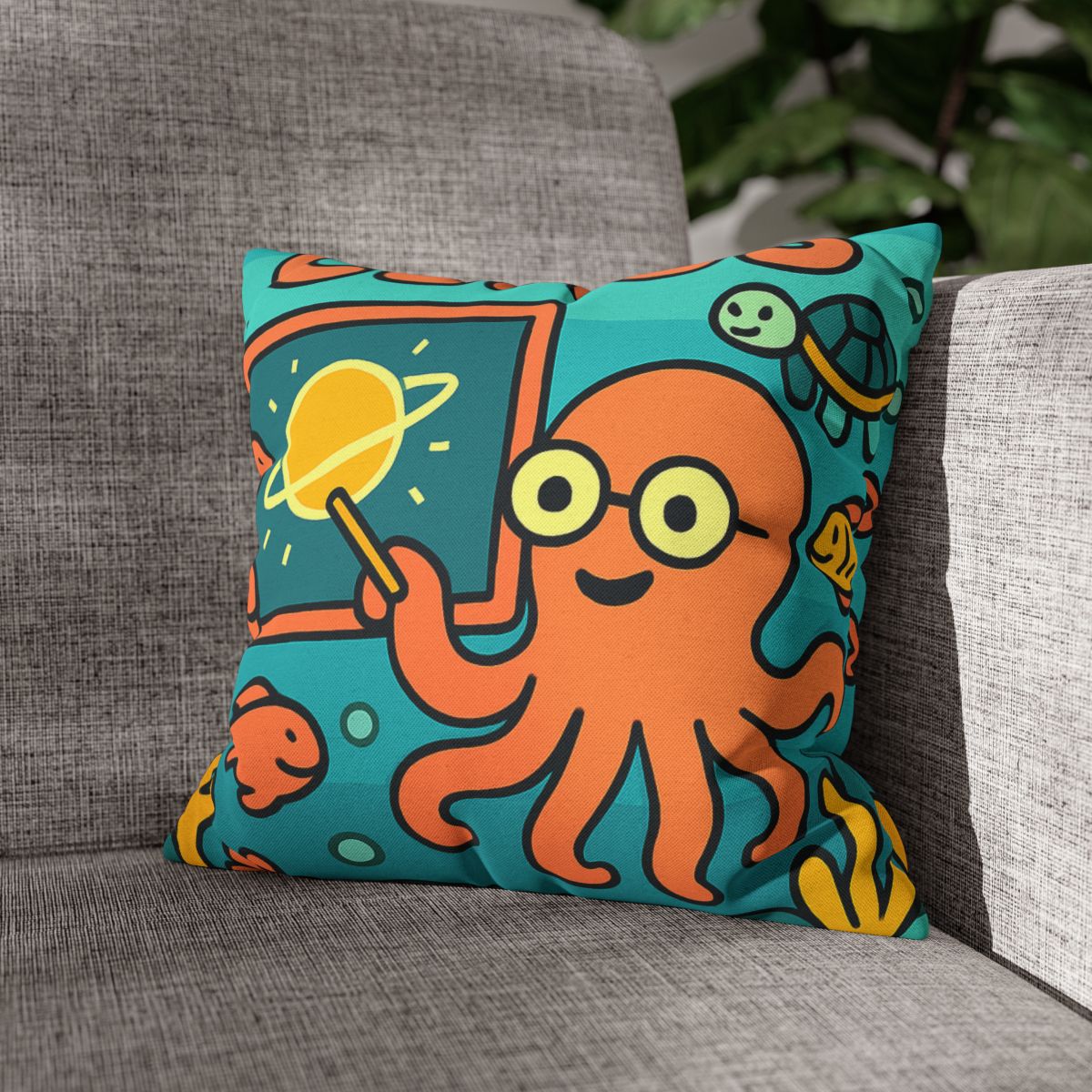 Cosmic Coral Reef Classroom trendy patterned pillow cases
