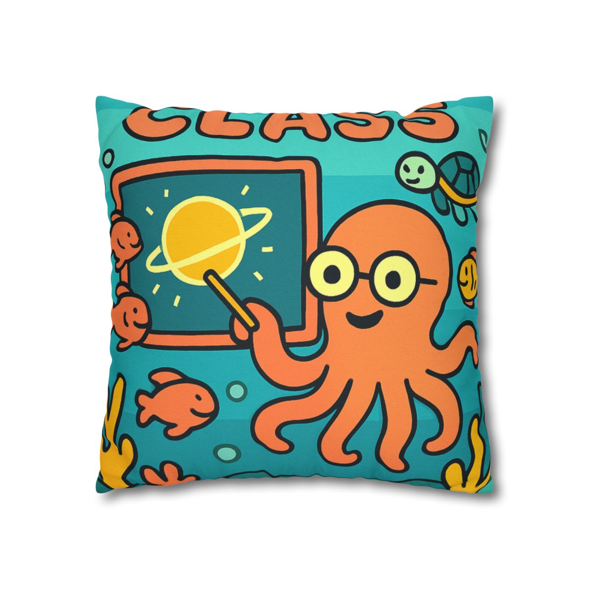 Cosmic Coral Reef Classroom trendy patterned pillow cases
