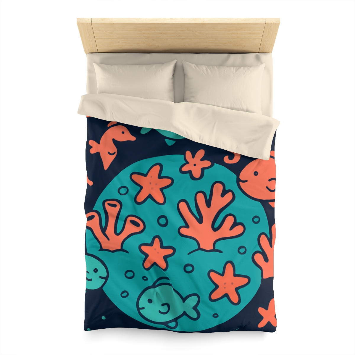 Cosmic Coral Reef Planet custom duvets