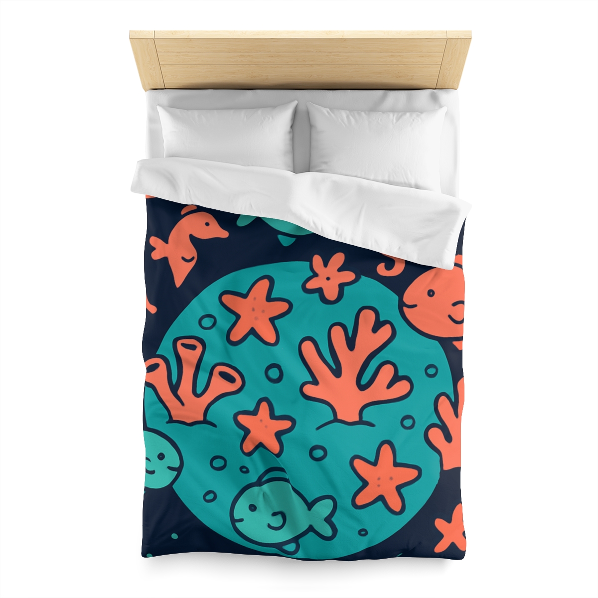Cosmic Coral Reef Planet custom duvets