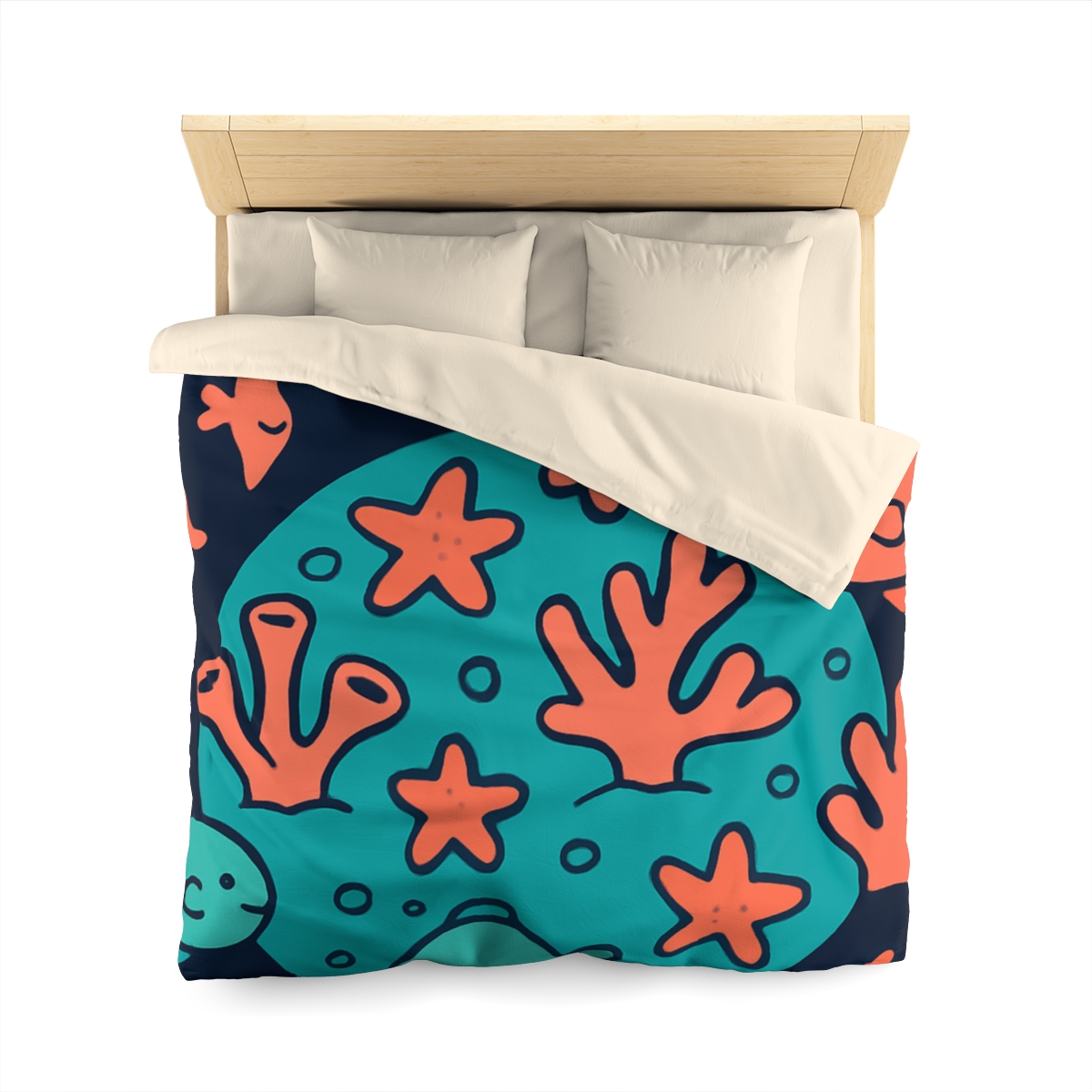 Cosmic Coral Reef Planet custom duvets