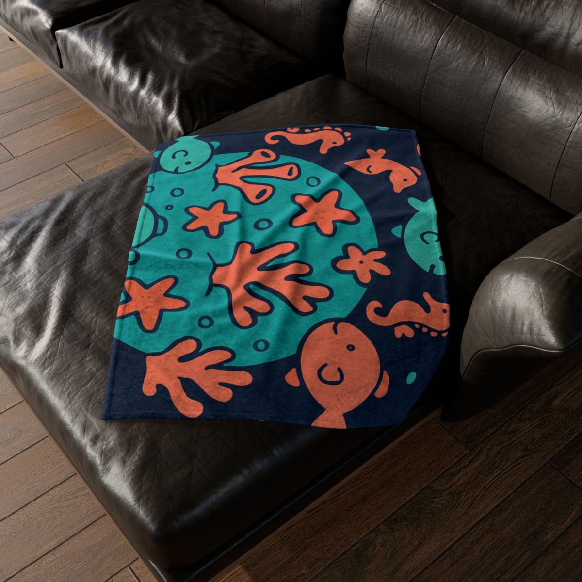 Cosmic Coral Reef Planet trendy patterned blankets