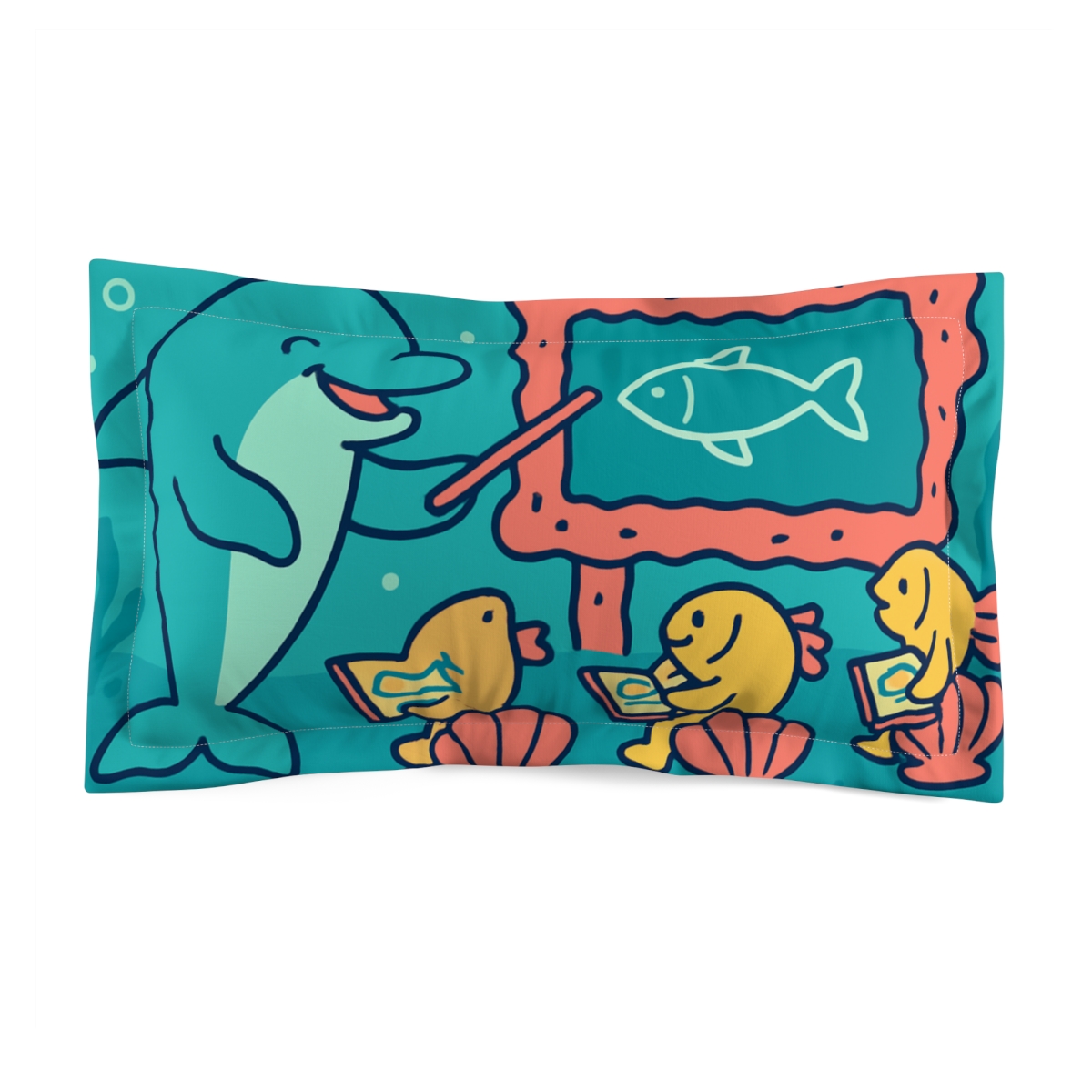 Cosmic Coral Reef School personalized decorative pillows