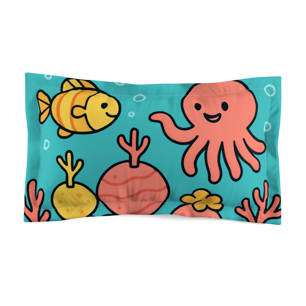 Cosmic Coral Reef designer printed pillows