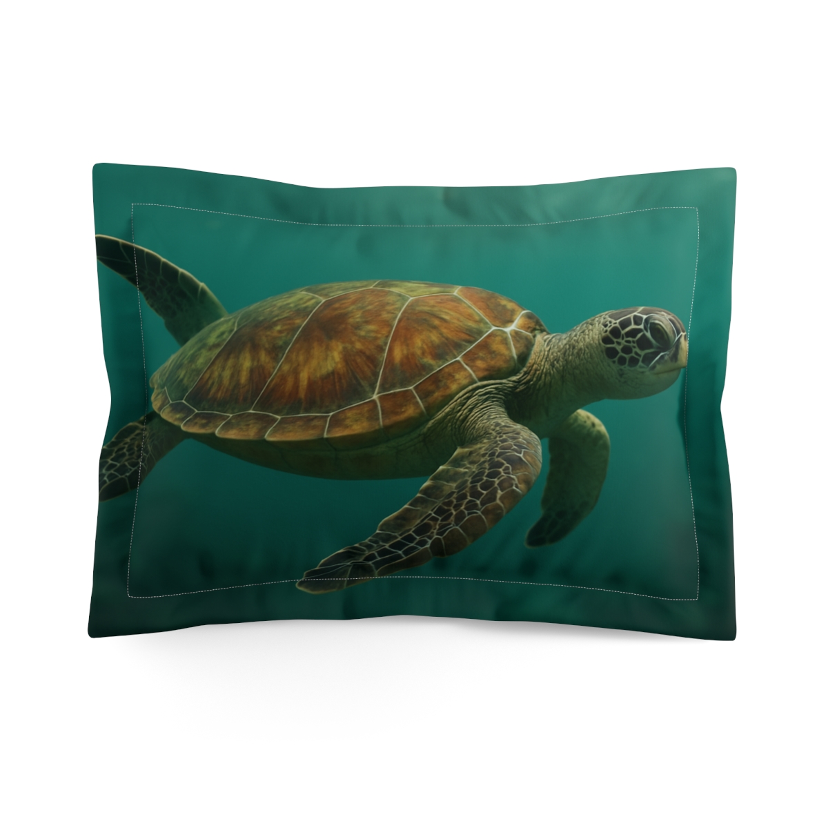 Cosmic Current Green Sea Turtle custom pillows