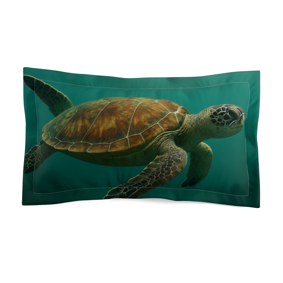 Cosmic Current Green Sea Turtle custom pillows